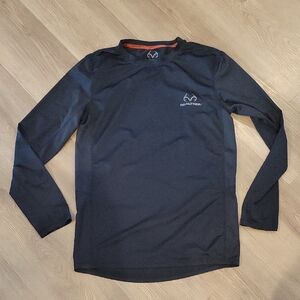 Realtree Mens Small Black Base Layer